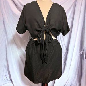 Vetta Convertible Wrap Mini Dress in Black (Preowned)